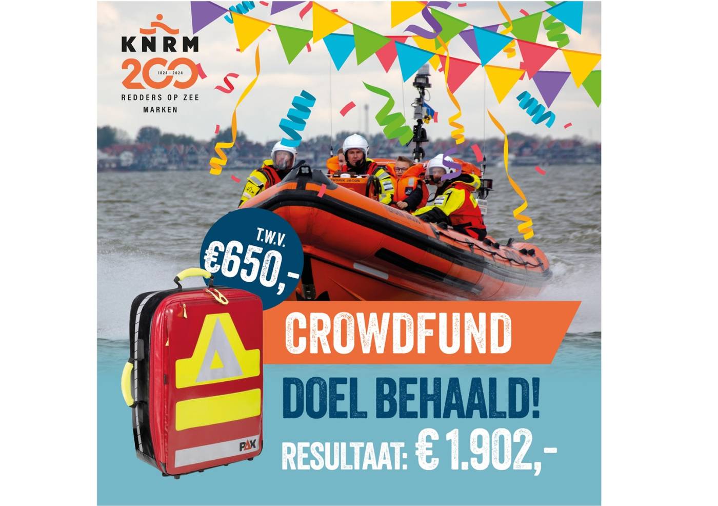 DOEL (MEER DAN) GEHAALD, EHBO- REDDINGSTAS VOOR OP DE HENDRIK JACOB