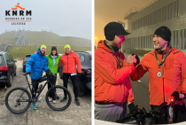 Marcel en Vincent bij start en finish