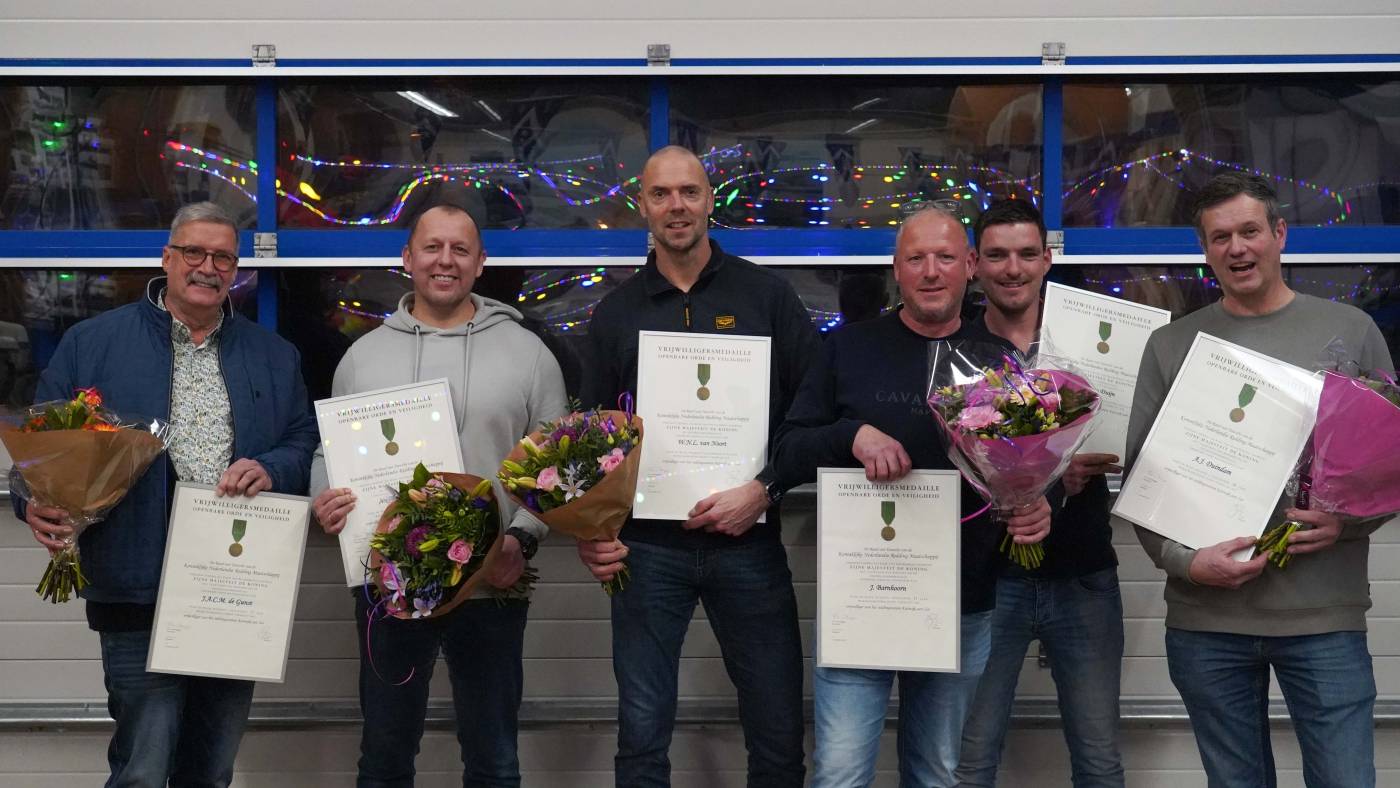 Vrijwilligersmedailles uitgereikt tijdens receptie