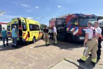 hulpdiensten op het terrein van KNRM station Urk