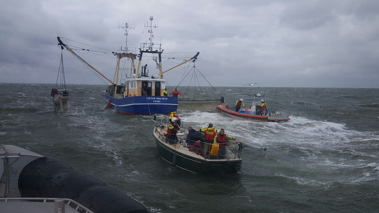 het jacht achter de TX 21