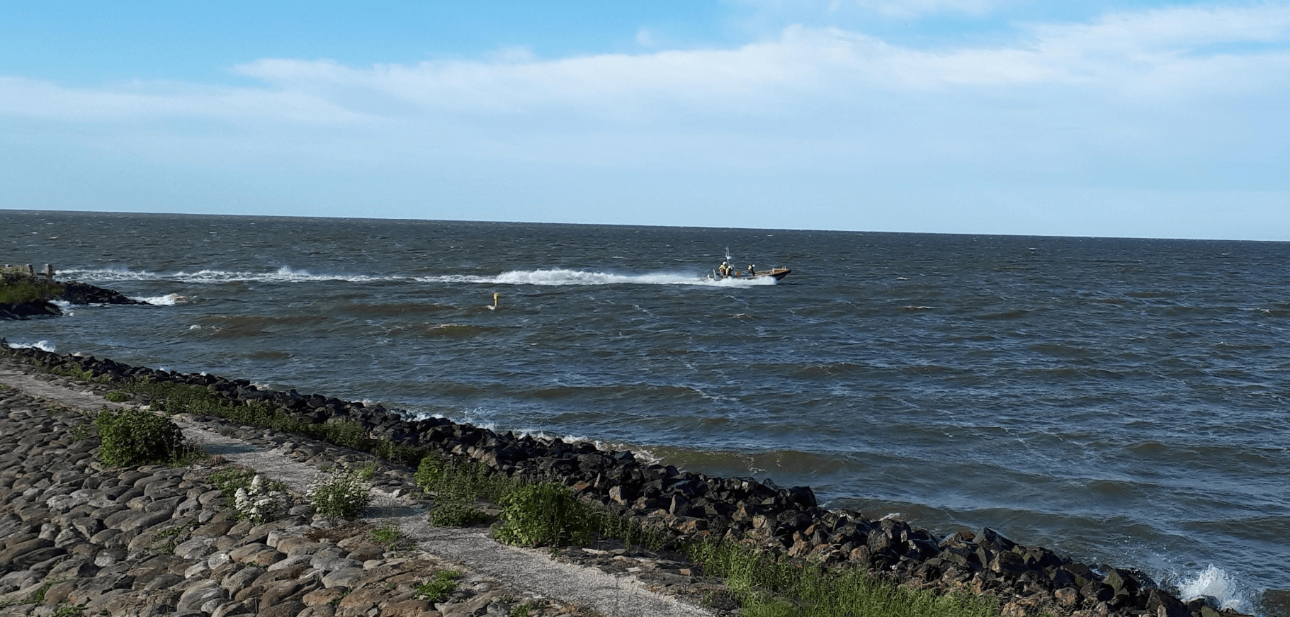 Reddingboot Bernardine onderwerg naar de opgegeven locatie
