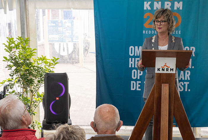 Ada Grootenboer, burgemeester van de gemeente Goeree-Overflakkee en voorzitter van Reddingstations Stellendam en Ouddorp